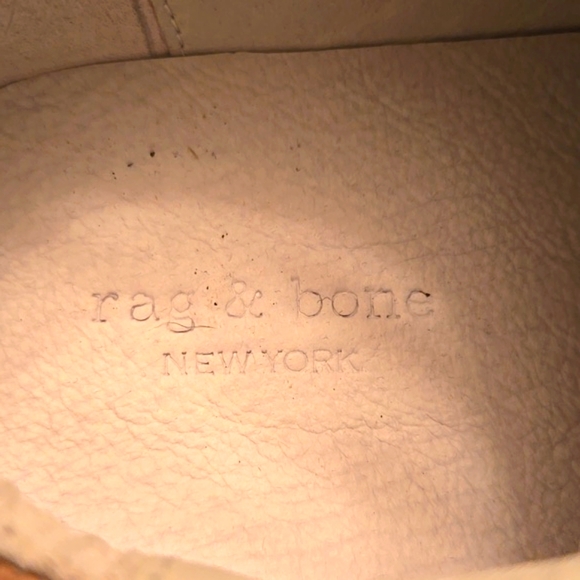 Rag & Bone Spazzolato Pink Leather Sneakers - Picture 9 of 11